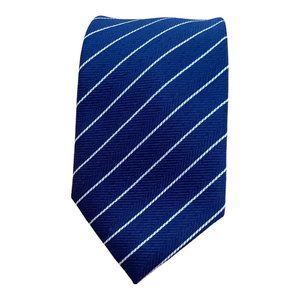 RENATO BALESTRA Blue Striped Microfiber Tie 58"-3.1/4" EX COND